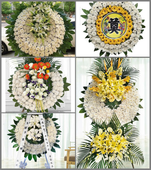 江苏泰州靖江市孤山镇勤丰村花圈速递